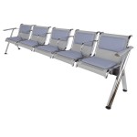 Banca tandem Steel tapizada 5 plazas  